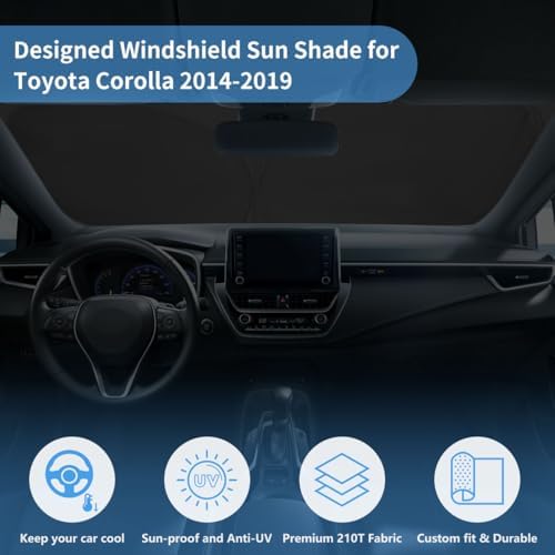Windshield Sun Shade Car Sunshade Accessories for 2009-2014 Toyota Corolla - Image 4