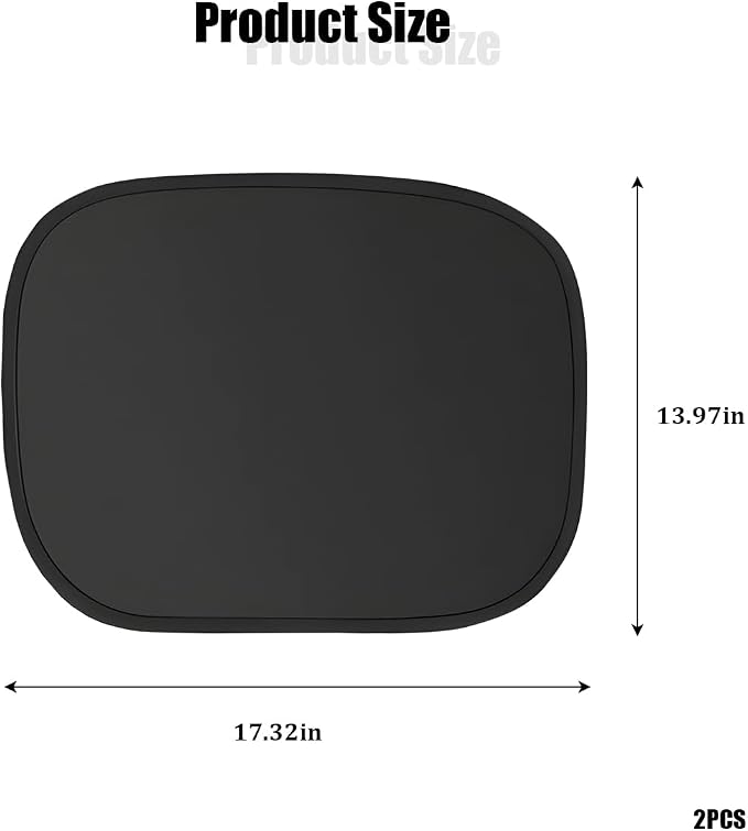 2PCS Car Window Shade, Static Suction Side Window Sun Shield Block UV Rays & Heat Glare, Foldable Auto Sunshade Cover for Baby Sleeping, Universal for SUV Van Truck (Back) - Image 2