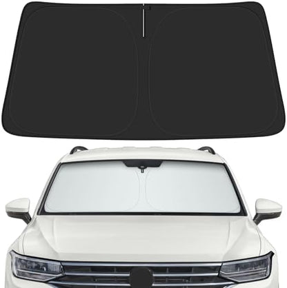 Car Windshield Sun Shade for Volkswagen 2018-2025 Tiguan Accessories (OEM Design) Reflective Foldable Heat Insulation Sunshade for Ultimate Protection by Unknown