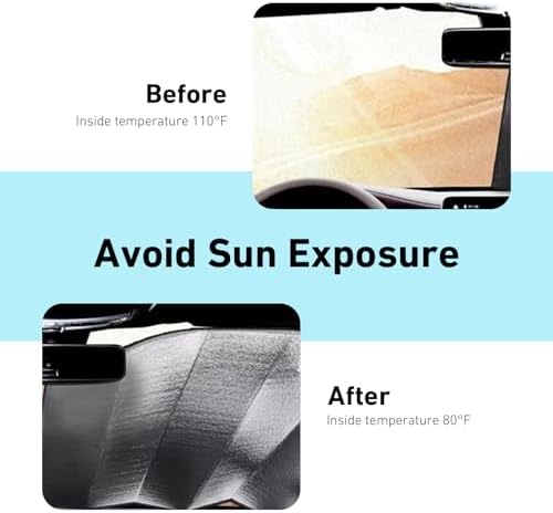 Car Windshield Sunshade, Foldable Reflective Aluminum Foil Windshield Sun Shade, 51.2" x 23.6" Front Window Sun Protector Cover, Universal for Most Cars, SUVs, Trucks (Silver #2) - Image 3