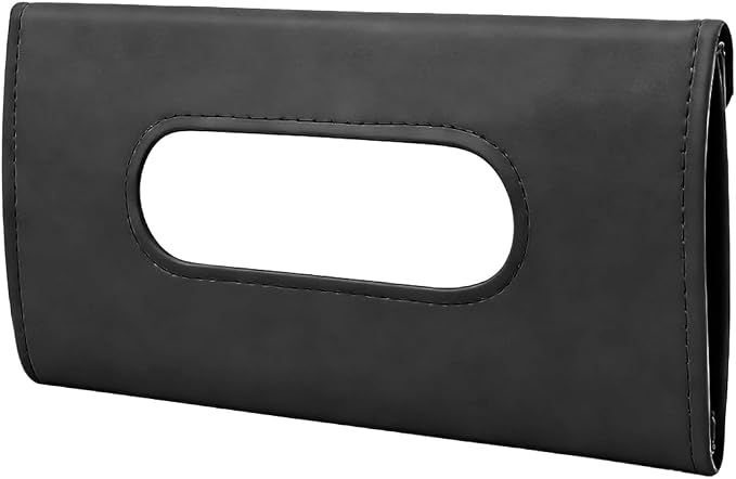 Car Visor Tissue Holder, Vehicle Sun Visor Backseat Napkin Case Mount with Tissues Refill, Automotive Interior Disposable Masks Holder, Universal for SUV Automobile Truck (Black) - Image 7