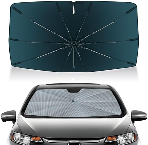 Autorder Windshield Sun Shade Umbrella for 2015-2020 Honda Fit Accessories,Upgraded Ice Crystal Material,Easy Setup Umbrella Sunshade for Car Windshield,100% Sun Blocking by Autorder