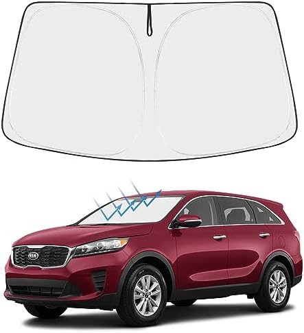 Proadsy Custom Fit 2016-2020 Kia Sorento Windshield Sun Shade, Blocks Heat by Proadsy