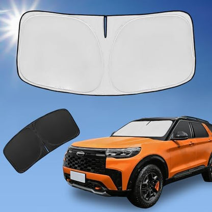 for Ford Explorer 2020-2025 2026 Sun Shade Sunshade Windshield Cover by ZOIBVCARSUNSHADE
