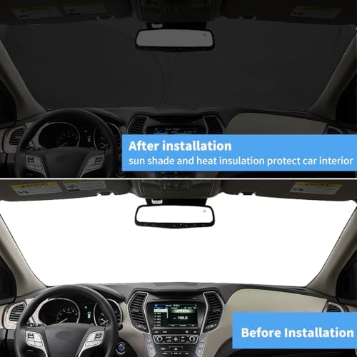 Windshield Sun Shade Sun Visor Accessories for 2013-2018 Hyundai Santa Fe - Image 6