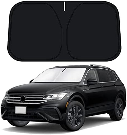 D-Lumina Windshield Sun Shade for 2018-2025 Volkswagen VW Tiguan Accessories, Front Window Sunshade Sun Visor Protector Block UV Rays Heat, Foldable 2 Layers 210T Material by D-Lumina