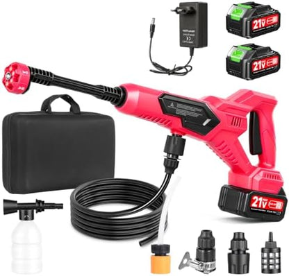 Cordless Pressure Washer, 80Bar/1160PSI Battery Power Washer Gun with 6-Nozzle & 2*3.0Ah Battery, Portable Car Washing Kit, High Pressure Jet Wash for Patio, Driveway, Pet, Garden, and Home Cleaning - Image 2
