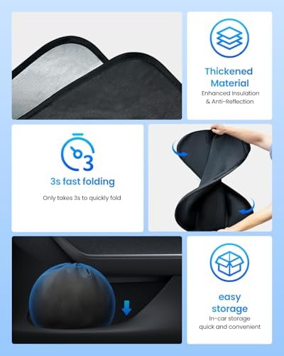 REEVAA Car Windshield Sun Shade for Full SUV/Truck, XL (69''L x 35''W) - Image 7