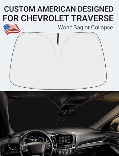 Proadsy Custom Fit Car Windshield Sun Shade for 2018-2023 Chevy Traverse - Image 3