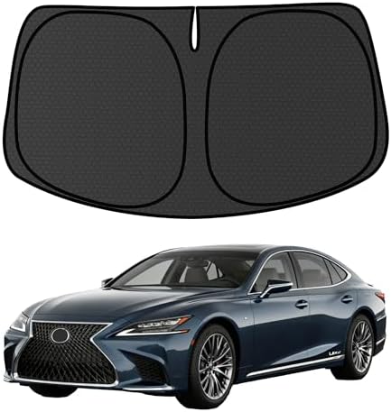 LS Windshield Sun Shade for LS 1990-2023 Blocks UV Rays Accessories,1:1 Custom Foldable Thickened Wear-Resistant Front Window Sunshade Visor,Keeps Your Car Cooler by Achaltiza
