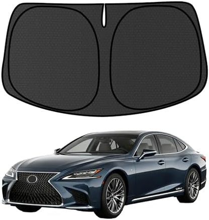 LS Windshield Sun Shade for LS 1990-2023 Blocks UV Rays Accessories,1:1 Custom Foldable Thickened Wear-Resistant Front Window Sunshade Visor,Keeps Your Car Cooler by Achaltiza