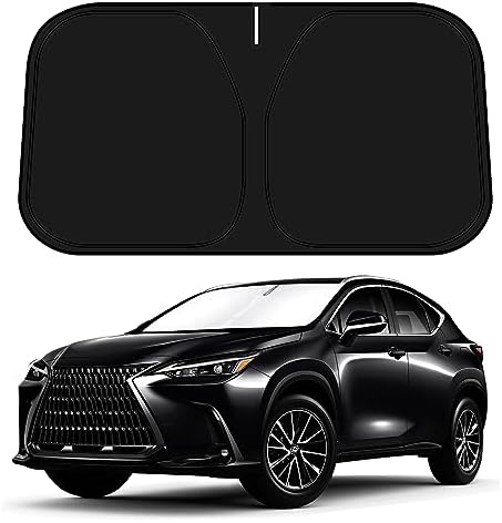 D-Lumina Windshield Sun Shade for 2022-2025 NX NX250 NX350 NX350h NX450h+ Accessories, Front Window Sunshade Sun Visor Protector Block UV Rays Heat, Foldable 2 Layers 210T Material by D-Lumina
