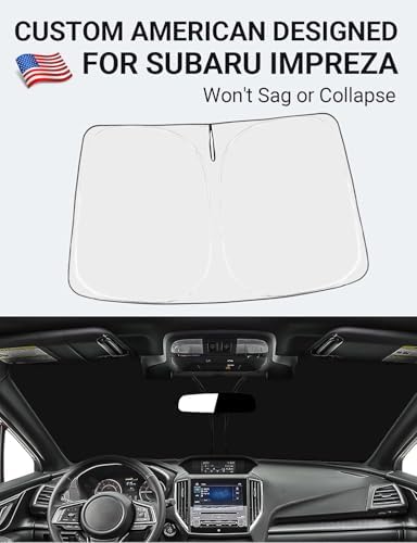 Proadsy Custom Fit Car Windshield Sun Shade for 2015-2025 Subaru Impreza - Image 2