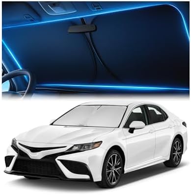 Magnelex Windshield Sun Shade for Toyota Camry 2018-2024 LE/XLE/SE/XSE/Hybrid, Foldable Car Window Sunshade, Heat & UV Visor Cover, Reflective Front Shades Accessories by Magnelex