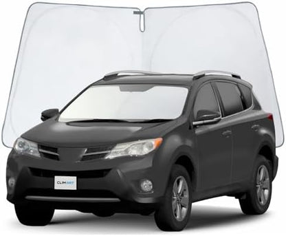 CLIM ART Windshield Sun Shade for Toyota RAV4 2013-2018, Custom-Fit Foldable Car Sunshade, Vehicle Sun Protector, Front Auto Windshield Cover, Car Accessories - WS3022 by CLIMART