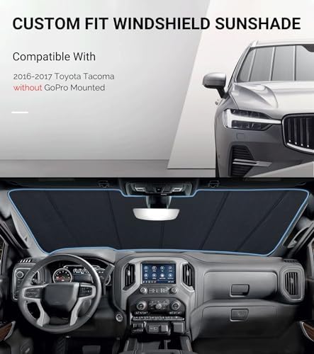 Pigenius Windshield Sun Shade for Toyota Tacoma 2016-2017 Window Sunshade - Safeguard - Image 2