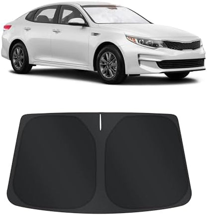 TINGLU Sun Shade for Kia Optima (Not for 2021 KIA K5) 2016-2020 Accessories Windshield Sun Shade Window Shade UV Rays Protection Sun Visor Cover with Steering Wheel Sunshade Storage Bag by TINGLU