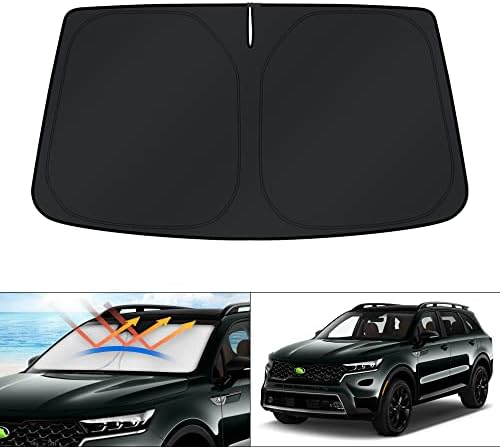 KUST Windshield Sun Shade for Kia Sorento SUV Accessories 2021-2024 2025 2026 Window Sunshade Sun Visor Protector Foldable Blocks UV Rays Keep Car Cooler by KUST