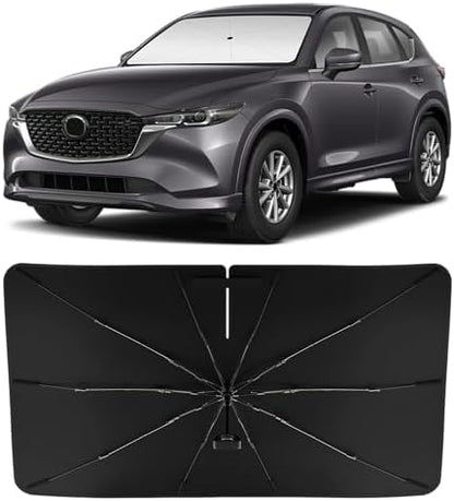 INSAUTO Custom Fit Windshield Sun Shade Umbrella for Mazda CX-5 2017-2025, Easy Fold & Store, Comes with Bag, UV & Heat Reflective, Keeps Your Car Cool by INSAUTO