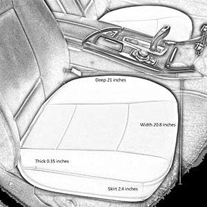 Luxury PU Leather Car Seat Cover Protector Front, Bottom Single Seat Cover-Compatible with 90% Vehicles (Width 20.8 ×deep 21×Thick 0.2 inch) (Black) - Image 5