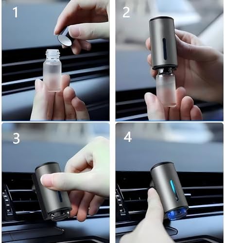 Car Air Freshener Refills – Set of 6 (10 ml each), Universal Fit for Air Vent Smart Car Fresheners, Refreshing and Pleasant Scent (Cologne+Ocean+Orange+Lavender+Icy fresh+Vanilla) - Image 4