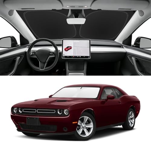 Custom Fit Windshield Sun Shade for Dodge Challenger 2015-2023 by SLOGENTO