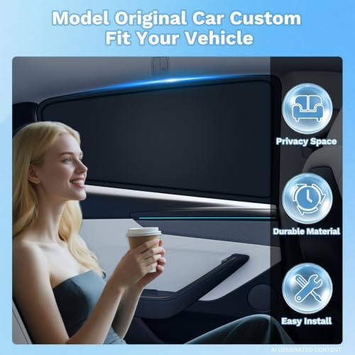 KUST Car Window Shades for Kia Carnival 2022-2024 2025 2026 Windshield Sun Shade Side Window Cover UV Block Privacy Protection Accessories for Camping Blackout Rear Back Full Set 8PCS - Image 4
