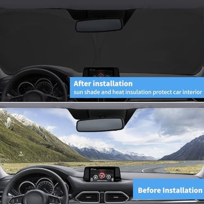 Windshield Sun Shade Car Sunshade Accessories Fit 2017-2026 Mazda CX-5 - Image 3