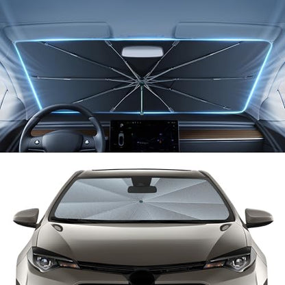 Autorder Windshield Sun Shade Umbrella for 2014-2019 Toyota Corolla Accessories,Upgraded Ice Crystal Material,Easy Setup Umbrella Sunshade for Car Windshield,100% Sun Blocking by Autorder
