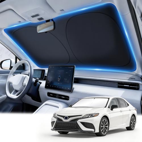 JUSTTOP Windshield Sunshade for Toyota Camry 2025-2026 | Easy-Fold Camry Windshield Sun Shade, Car Interior Accessories | 300T Upgraded Heat & UV Reflective Sunshade for Car Windshield by JUSTTOP