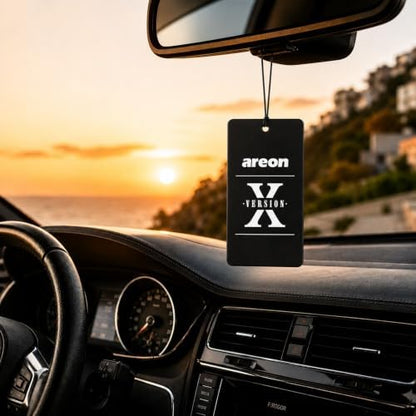 AREON X Version Black Crystal Paper Hanging Car Air Freshener - Pack of 12 - Image 2