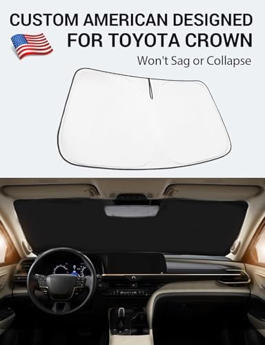 Proadsy Custom Fit 2023-2026 Toyota Crown Windshield Sun Shade, Blocks Heat - Image 2