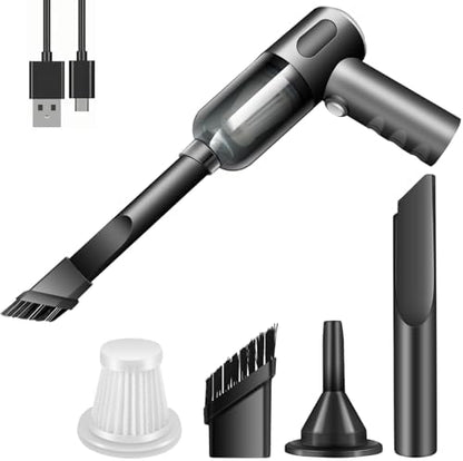Compressed Air Duster Wireless Handheld Car Vacuum Cleaner, Air Blower 3 in 1 Electric Air Dusters Computer Vacuums Keyboard Cleaner Power Rechargeable Vacuum for Desk Home and Office Dust Cleaning by YUNYILAN
