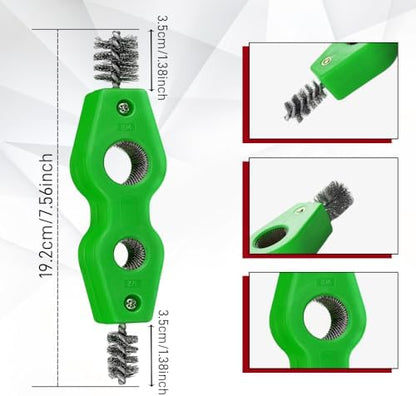 4 in 1 Car Battery Cleaning Brush, Battery Terminal Cleaner, Anti-Rust Auto Battery Cleaner with Steel Wire, Car Accessories Vehicle Machine Parts Clean Tools for Most Vehicles (Green) - Image 2
