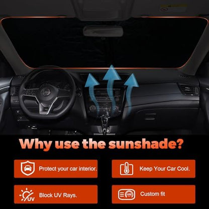 Foldable Front Windshield Sunshade fit for Nissan Rogue 2014-2020 - Image 4