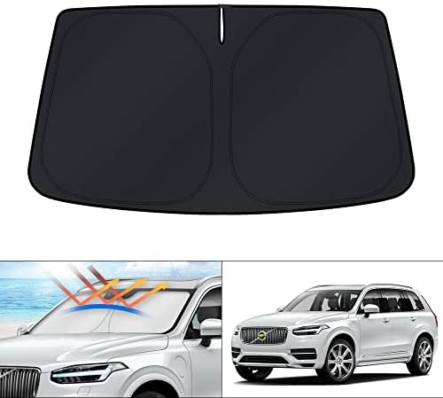 KUST Windshield Sun Shade for 2016-2025 2026 Volvo XC90 Accessories Sunshade Window Sun Visor Protector Foldable Blocks UV Rays Keep Your Car Cooler by KUST