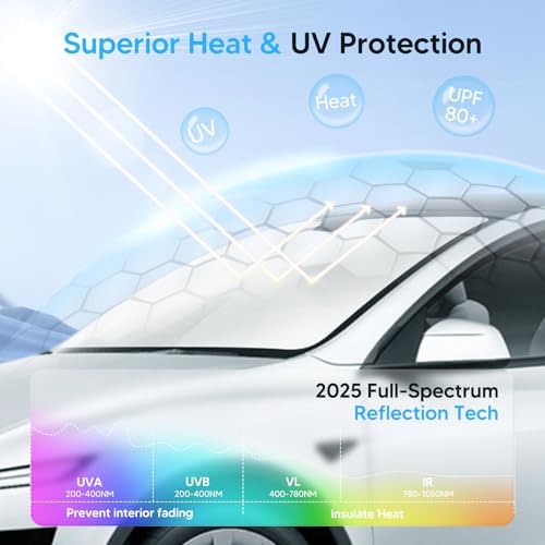 KUST Windshield Sun Shade for Audi Q7 Accessories 2007-2015 Window Shade Sun Visor Protector Foldable Blocks UV Rays Keep Your Car Cooler - Image 2