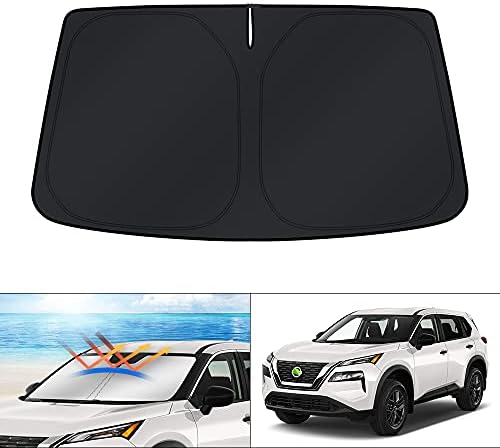 KUST Windshield Sun Shade for 2021-2025 2026 Nissan Rogue 3rd Gen. Accessories (Not for Rogue Sport) Custom Fit Window Shade Cover Sun Visor Sunshield Foldable Protector Blocks UV Rays Keep Car Cooler by KUST