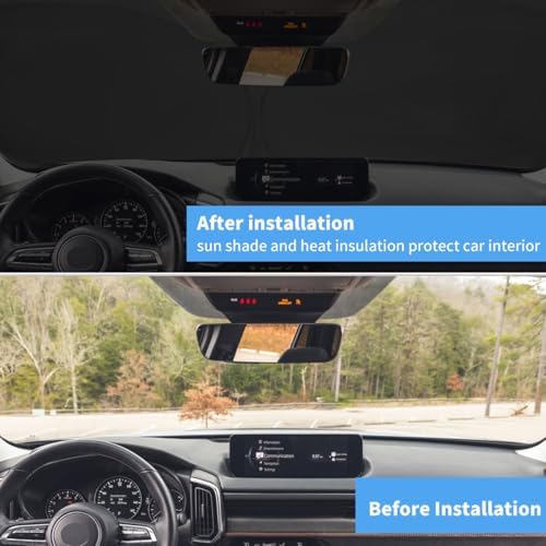 Windshield Sun Shade for Mazda CX-50 Accessories 2023 2024 2025 Window Sunshade Fit Mazda CX50 Sunshade Windshield Cover 4 Layers Front Window Shade Sun Visor Blocks UV Keep Car Cooler - Image 6