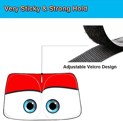Gven Windshield Sun Shade for 2017-2026 Tesla Model Y/Model 3 Sunshade Accessories Foldable Sunshade (Fit 2025-2026 Model Y Juniper/ 2024 Model 3 Highland) Blocks UV Rays Keep Car Cool (Red) - Image 5