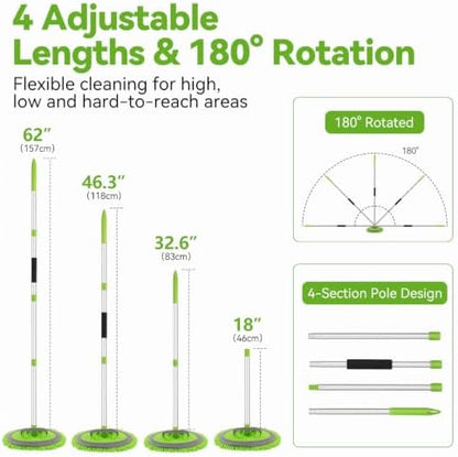 Ordenado 62" Car Wash Brush with Long Handle, 6Pcs Car Wash Kit Exterior - Image 3