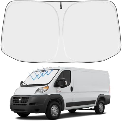 Proadsy Custom Fit 2014-2026 Dodge RAM ProMaster Car Windshield Sun Shade by Proadsy