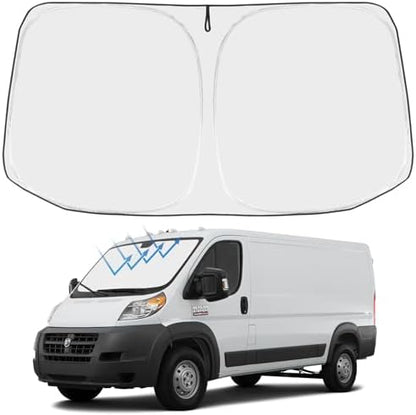 Proadsy Custom Fit 2014-2026 Dodge RAM ProMaster Car Windshield Sun Shade by Proadsy