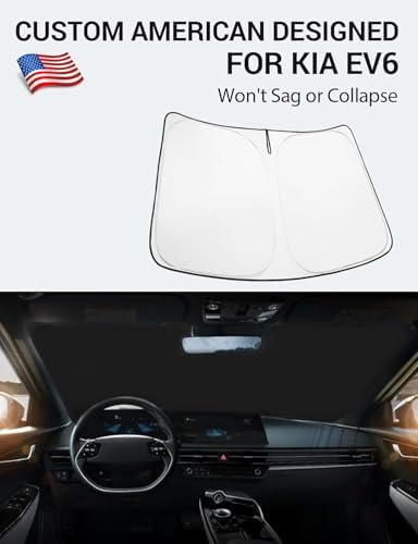 Proadsy Custom Fit 2023-2026 Kia EV6 Windshield Sun Shade, Blocks Heat - Image 2