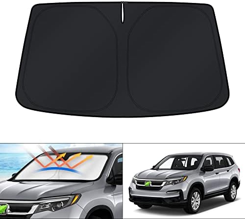 KUST Windshield Sun Shade for 2016-2025 2026 Honda Pilot SUV Accessories Window Sunshade Sun Visor Protector Foldable Blocks UV Rays Keep Your Car Cooler by KUST