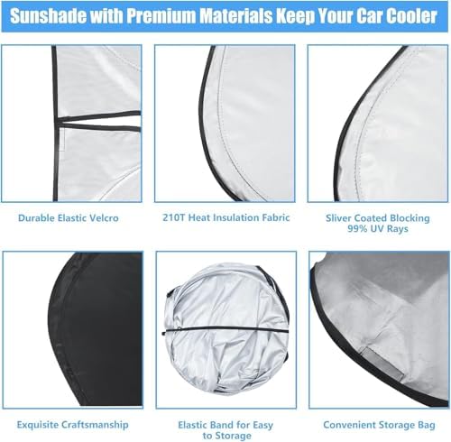 Windshield Sun Shade Car Sunshade Accessories for Ford Explorer 2020-2026 - Image 3