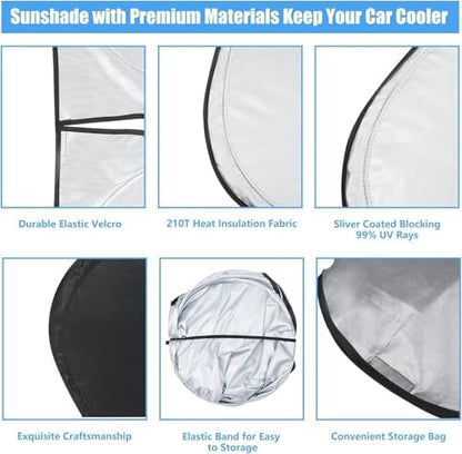 Windshield Sun Shade Car Sunshade Accessories for Ford Explorer 2020-2026 - Image 3