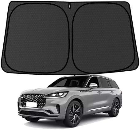 Aviator Windshield Sun Shade for Lincoln Aviator 2020-2024 2025 Blocks UV Rays Accessories,1:1 Custom Foldable Thickened Wear-Resistant Front Window Sunshade Visor,Keeps Your Car Cooler by Achaltiza