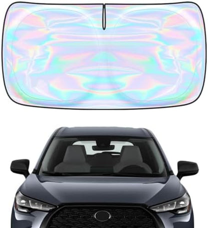 Windshield Sun Shade for Toyota Corolla Cross 2022-2025 2026-4 Layers Sunshade Compatible with Toyota Corolla Cross Foldable Front Window Sunshade Sun Visor Protector Block UV Rays Keep Car Cooler by Unknown