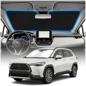 for Toyota Corolla Sun Shade Windshield Cover - Custom Fit Corolla Accessories 2020-2025 2026 Sunshade Foldable UV Protection & Heat Shield Sun Visor Accessories by Unknown